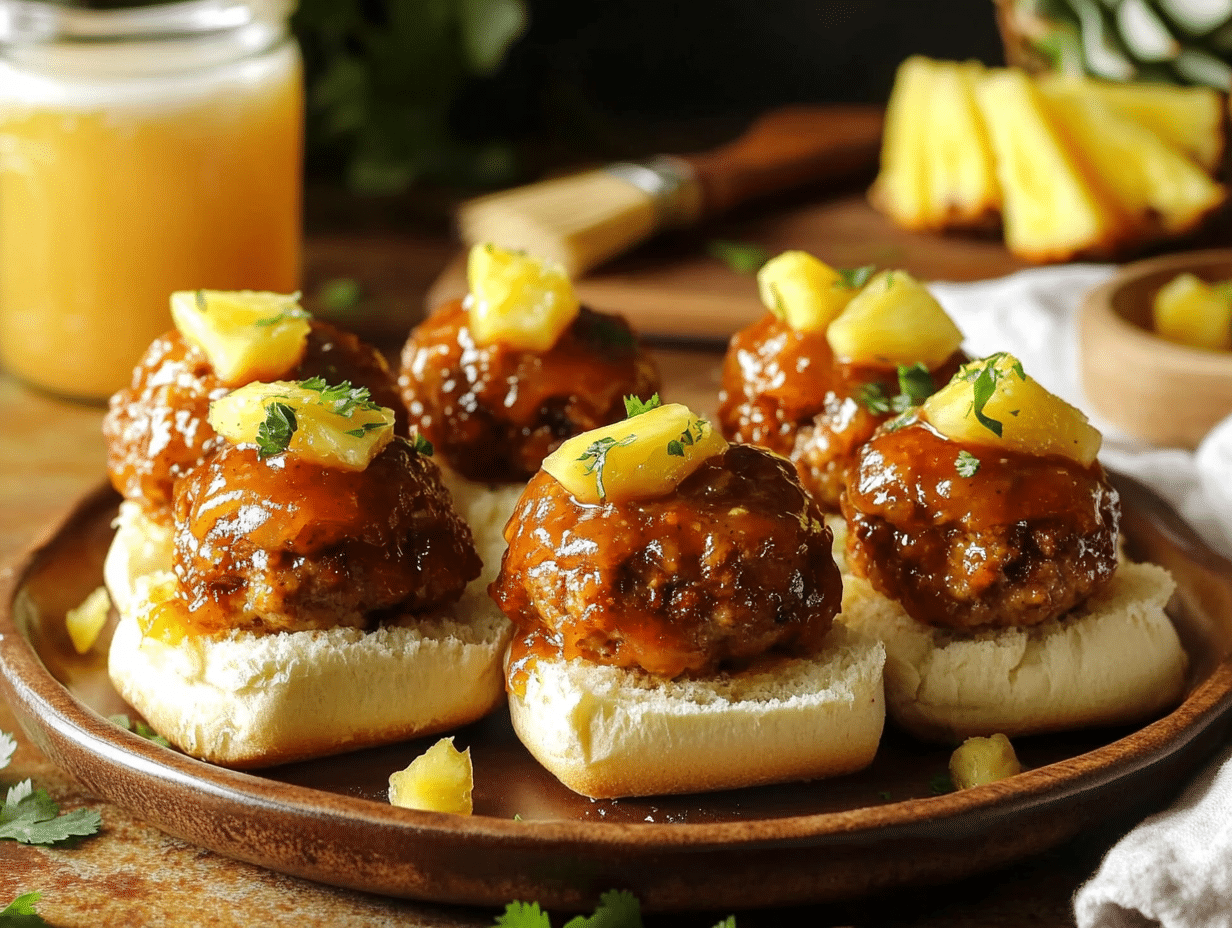 Al Pastor Turkey Meatball Sliders (One-Pot Recipe)